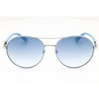 Guess Women's Sunglasses - Shiny Light Nickeltin/Blue Metal Frame | GU7791-S 10W ,