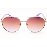Guess Women's Sunglasses - Gold/Lilac Metal Round Full Rim Frame | GU7791-S 32Z ,