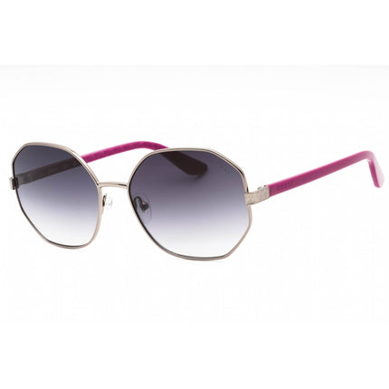 Guess Women's Sunglasses - Shiny Light Nickeltin Metal Round Frame | GU7880-H 10B ,