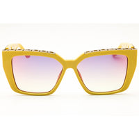 Guess Women's Sunglasses - Shiny Yellow Rectangular Full Rim Frame | GU7915 39X ,