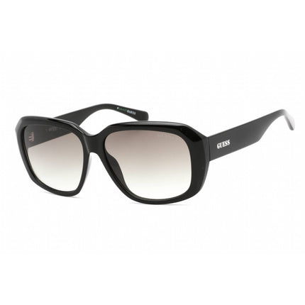 Guess Women's Sunglasses - Shiny Black Plastic Oval Full Rim Frame | GU8233 01P ,