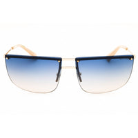 Guess Unisex Sunglasses - Gold Colored Metal Oval Shape Rimless Frame | GU8256 33W ,