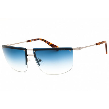 Guess Men's Sunglasses - Shiny Gunmetal Metal Oval Shape Rimless Frame | GU8256 08W ,