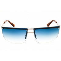 Guess Men's Sunglasses - Shiny Gunmetal Metal Oval Shape Rimless Frame | GU8256 08W ,