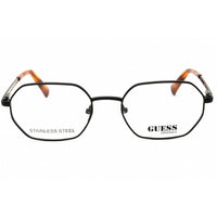 Guess Men's Eyeglasses - Shiny Black Metal Oval Shape Full Rim Frame | GU8283 001 ,