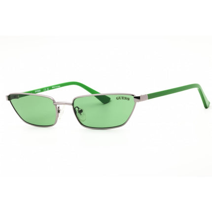 Guess Women's Sunglasses - Shiny Gunmetal Rectangular Full Rim Frame | GU8285 08N ,