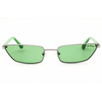 Guess Women's Sunglasses - Shiny Gunmetal Rectangular Full Rim Frame | GU8285 08N ,