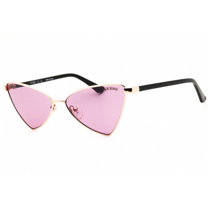 Guess Women's Sunglasses - Shiny Rose Gold Metal Cat Eye Full Rim Frame | GU8286 28Y ,