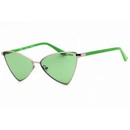 Guess Women's Sunglasses - Shiny Gunmetal Metal Cat Eye Full Rim Frame | GU8286 08N ,
