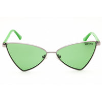 Guess Women's Sunglasses - Shiny Gunmetal Metal Cat Eye Full Rim Frame | GU8286 08N ,