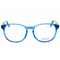 Guess Men's Eyeglasses - Shiny Blue Acetate Round Shape Full Rim Frame | GU8289 090 ,