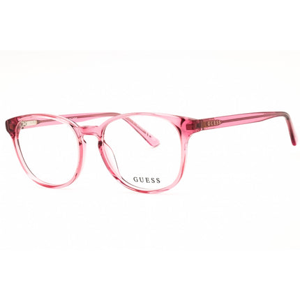 Guess Women's Eyeglasses - Shiny Pink Acetate Round Full Rim Frame | GU8289 072 ,