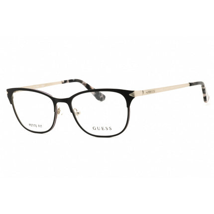 Guess Women's Eyeglasses - Rectangular Black/Gold Metal Full Rim Frame | GU2638 005 ,
