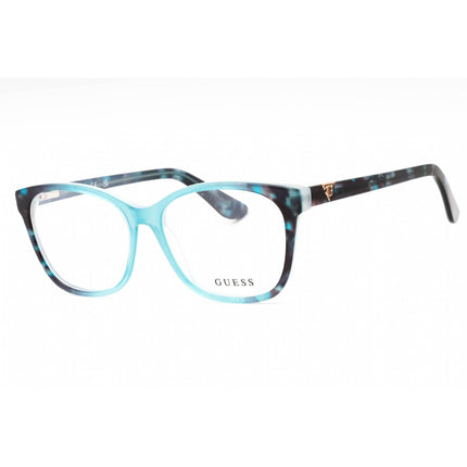 Guess Women's Eyeglasses - Rectangular Turquoise/Black Acetate Frame | GU2949 089 ,