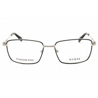 Guess Men's Eyeglasses - Rectangular Black/Grey Metal Full Rim Frame | GU50096 005 ,