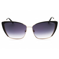 Guess Women's Sunglasses - Cat Eye Shape Shiny Black Metal Full Rim Frame | GU7743 01B ,