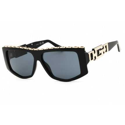 Guess Women's Sunglasses - Rectangular Shape Shiny Black Full Rim Frame | GU7914 01A ,