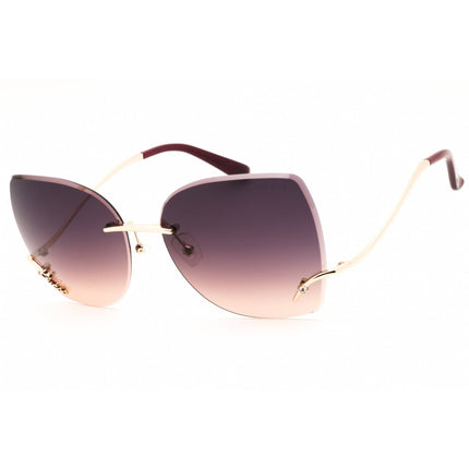 Guess Women's Sunglasses - Gold Metal Cat Eye Shape Rimless Frame | GU00269 32Z ,