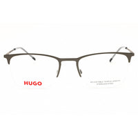 HUGO Men's Eyeglasses - Matte Dark Ruthenium Metal Half Rim Frame | HG 1291 0R80 00 ,