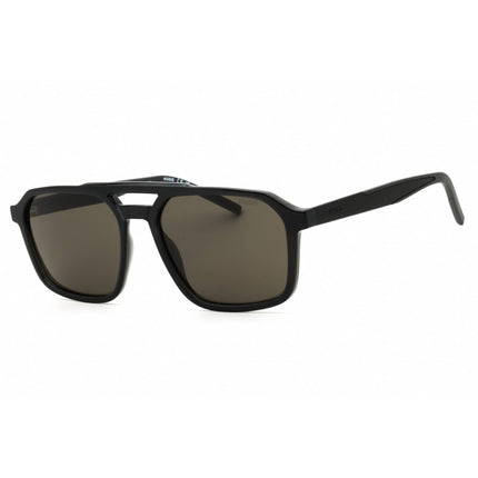 HUGO Men's Sunglasses - Shiny Black Rectangular Full Rim Frame | HG 1335/S 0KB7 IR ,