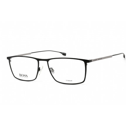 Hugo Boss Men's Eyeglasses - Matte Black Metal Rectangular Frame | 0976 0003 00 ,