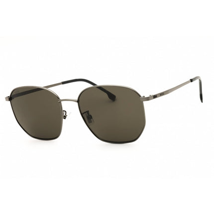 Hugo Boss Men's Sunglasses - Ruthenium Metal Oval Full Rim Frame | 1673/F/SK 0KJ1 IR ,