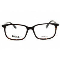 Hugo Boss Men's Eyeglasses - Havana Acetate Rectangular Shape Frame | 1681 0086 00 ,