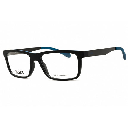 Hugo Boss Men's Eyeglasses - Matte Black/Blue Plastic Full Rim Frame | 0870 00N2 00 ,