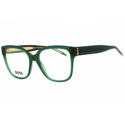Hugo Boss Women's Eyeglasses - Rectangular Green Plastic Full Rim Frame | 1456 1ED ,