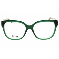 Hugo Boss Women's Eyeglasses - Rectangular Green Plastic Full Rim Frame | 1456 1ED ,