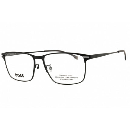 Hugo Boss Men's Eyeglasses - Rectangular Matte Black Metal Frame | 1467/F 0003 00 ,