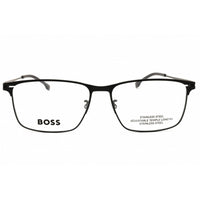 Hugo Boss Men's Eyeglasses - Rectangular Matte Black Metal Frame | 1467/F 0003 00 ,