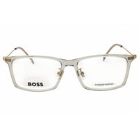 Hugo Boss Men's Eyeglasses - Rectangular Shape Grey/Gold Titanium Frame | 1621/F FT3 ,
