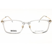 Hugo Boss Men's Eyeglasses - Rectangular Grey/Gold Titanium Frame | 1796/F 0FT3 00 ,
