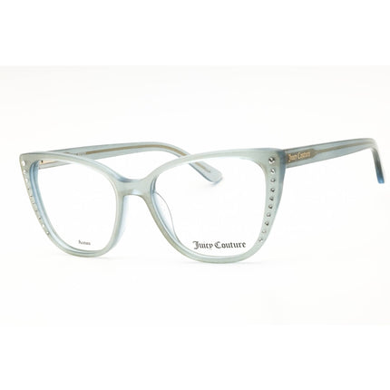 Juicy Couture Women's Eyeglasses - Glitter Blue Cat Eye Shape Frame | JU 256 0JOJ 00 ,