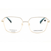 Longchamp Women's Eyeglasses - Gold Titanium Rectangular Shape Frame | LO2175LB 714 ,