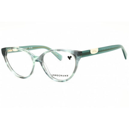 Longchamp Women's Eyeglasses - Textured Azure Acetate Cat Eye Shape Frame | LO2764 410 ,