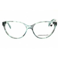 Longchamp Women's Eyeglasses - Textured Azure Acetate Cat Eye Shape Frame | LO2764 410 ,