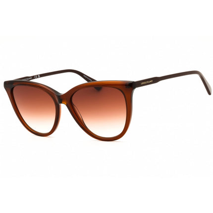 Longchamp Women's Sunglasses - Brown Acetate Cat Eye Shape Full Rim Frame | LO718S 201 ,