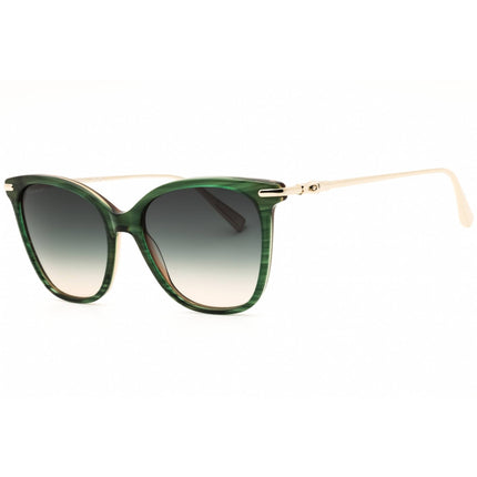 Longchamp Women's Sunglasses - Striped Green Acetate Cat Eye Shape Frame | LO757SN 308 ,