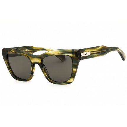 Longchamp Women's Sunglasses - Striped Green Cat Eye Full Rim Frame | LO777SN 308 ,