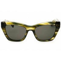 Longchamp Women's Sunglasses - Striped Green Cat Eye Full Rim Frame | LO777SN 308 ,