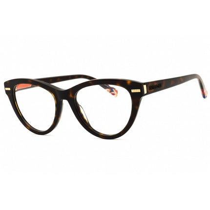 Missoni Women's Eyeglasses - Havana Plastic Cat Eye Shape Frame | MIS 0073 0086 00 ,