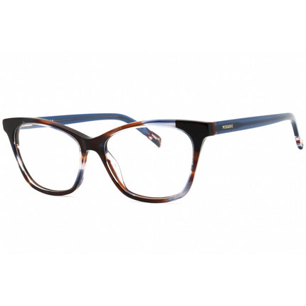 Missoni Women's Eyeglasses - Horn Brown/Blue Cat Eye Shape Frame | MIS 0101 0IWF 00 ,