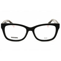 Missoni Women's Eyeglasses - Black Acetate Rectangular Shape Frame | MIS 0128 0807 00 ,