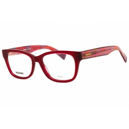 Missoni Women's Eyeglasses - Red Acetate Rectangular Shape Frame | MIS 0128 0C9A 00 ,