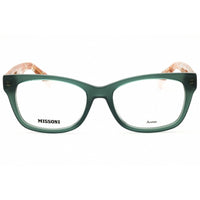 Missoni Women's Eyeglasses - Green Acetate Rectangular Shape Frame | MIS 0128 01ED 00 ,