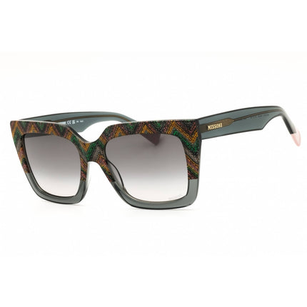 Missoni Women's Sunglasses - Grey Pattern/Green Rectangular Frame | MIS 0147/S RGK ,