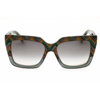 Missoni Women's Sunglasses - Grey Pattern/Green Rectangular Frame | MIS 0147/S RGK ,