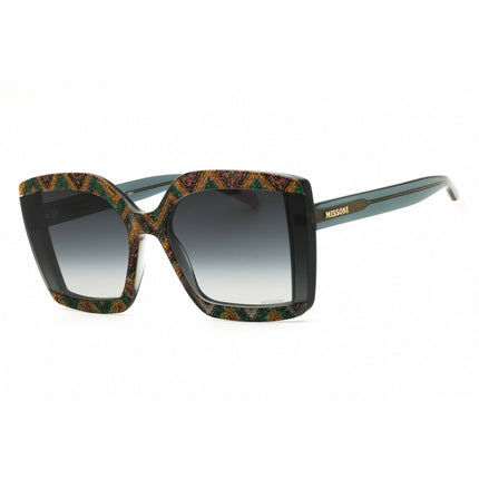 Missoni Women's Sunglasses - Grey Pattern/Green Oversized Shape Frame | MIS 0186/S RGK ,